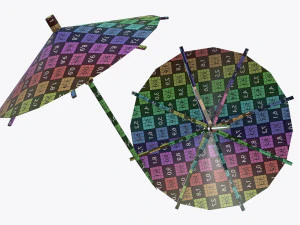 cocktail decoration umbrella 3D Model