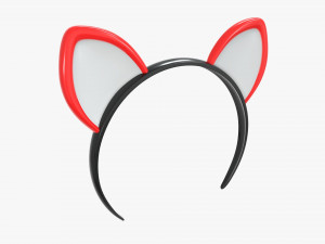 headband with cat ears 03 Modelo 3D