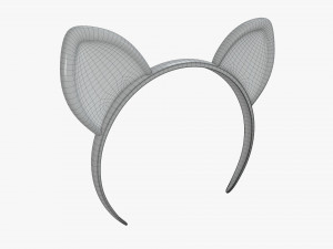 headband with cat ears 03 Modèle 3D
