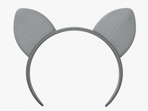 headband with cat ears 03 Modèle 3D
