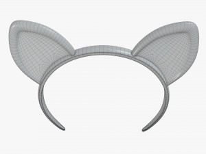 headband with cat ears 03 Modèle 3D