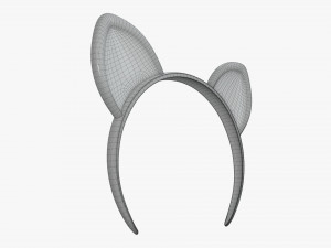 headband with cat ears 03 Modèle 3D