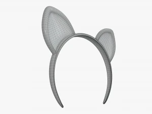 headband with cat ears 03 3D Model