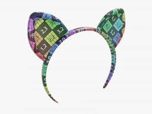 headband with cat ears 03 3D Model