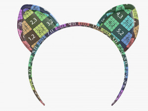 headband with cat ears 03 Modèle 3D