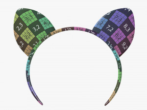 headband with cat ears 03 Modèle 3D