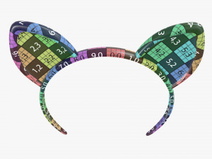 headband with cat ears 03 Modèle 3D