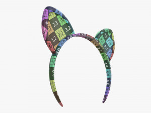 headband with cat ears 03 Modèle 3D