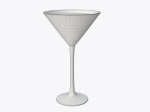 orange juice in a martini glass Model 3D