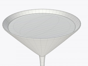 orange juice in a martini glass Model 3D