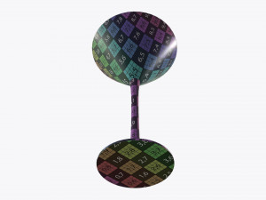 orange juice in a martini glass Model 3D