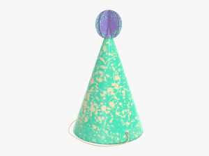праздничная шляпа зеленая 02 3D Модель