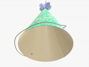party hat green 02 3D Model
