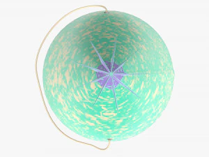 party hat green 02 3D Model