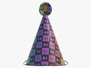 party hat green 02 3D Model