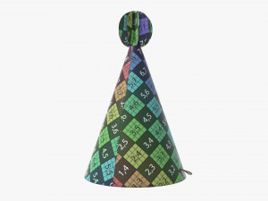party hat green 02 Modelo 3D