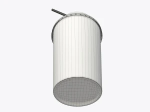 cold coffee cup milkshake plastic with straw 3D Model