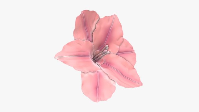 lily flower imitation Model 3D .c4d .max .obj .3ds .fbx .stl .blend 