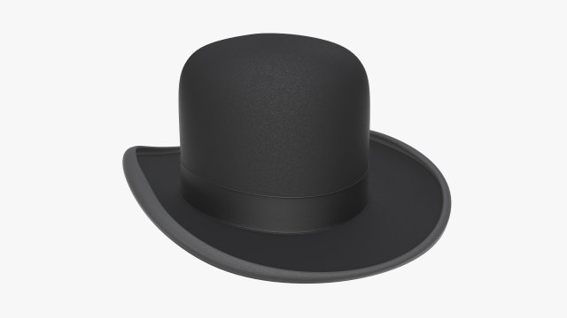 hat bowler black 3D 模型 .c4d .max .obj .3ds .fbx .stl .blend 