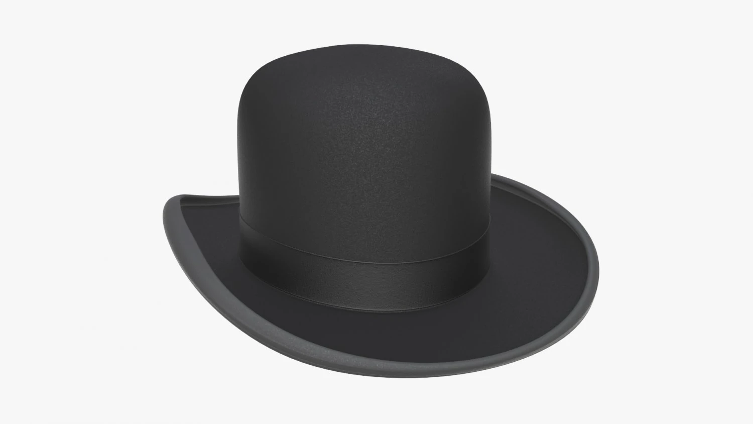 hat bowler black 3D Model .c4d .max .obj .3ds .fbx .stl .blend