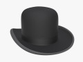 hat bowler black 3D 模型