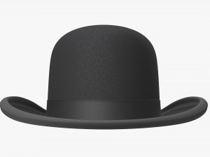hat bowler black 3D 模型
