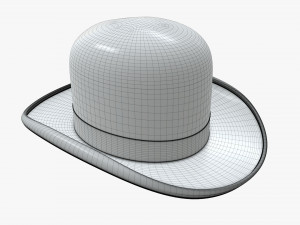 hat bowler black 3D 模型