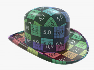 hat bowler black 3D 模型