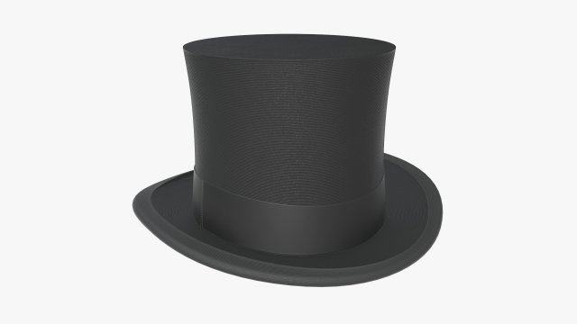 top hat black Model 3D .c4d .max .obj .3ds .fbx .stl .blend 