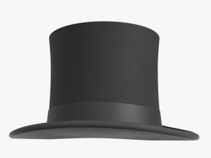 top hat black Model 3D