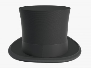 top hat black Model 3D