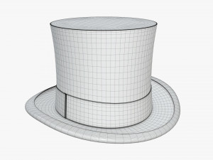 top hat black Model 3D