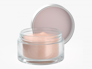 glass cosmetics packaging face hand care cream opened Modelo 3D