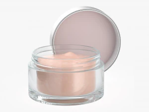 embalagem de cosm&eacute;ticos de vidro rosto creme para cuidados com as m&atilde;os aberto Modelo 3D