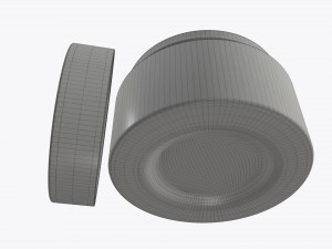 glass cosmetics packaging face hand care cream opened 3D Model