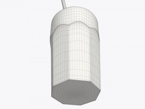 milkshake and straw in a glass 3D Model