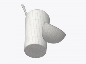orange juice with straws and orange slice in a glass Model 3D