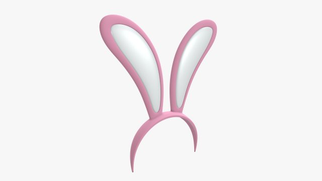 headband with bunny ears 04 3D 모델 .c4d .max .obj .3ds .fbx .stl .blend 