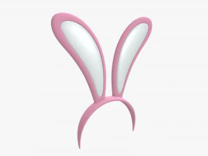 bandeau avec oreilles de lapin 04 Modèle 3D