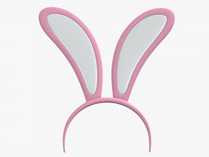 headband with bunny ears 04 3D 모델