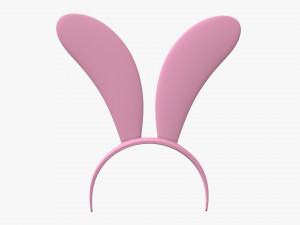 headband with bunny ears 04 3D 모델