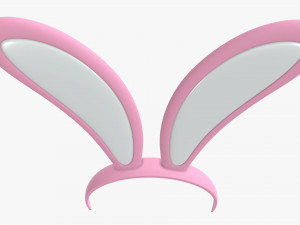 headband with bunny ears 04 3D 모델