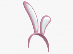 headband with bunny ears 04 3D 모델