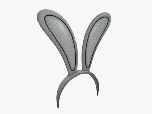 headband with bunny ears 04 3D 모델