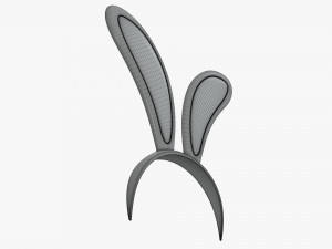 headband with bunny ears 04 3D 모델