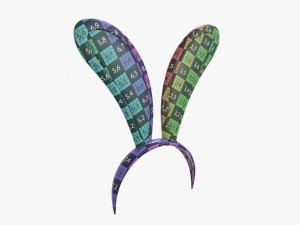 headband with bunny ears 04 3D 모델