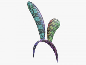 headband with bunny ears 04 3D 모델
