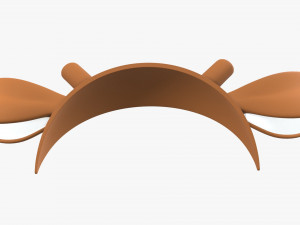 headband with deer ears and horns 02 3D-Modell