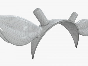 headband with deer ears and horns 02 3D-Modell