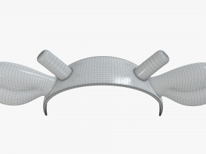 headband with deer ears and horns 02 3D-Modell